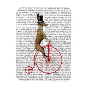 Greyhound op Red Penny Farthing Bike Magneet