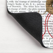 Greyhound op Red Penny Farthing Bike Muismat (Hoek)