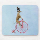 Greyhound op Red Penny Farthing Muismat (Voorkant)