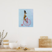 Greyhound op Red Penny Farthing Poster (Keuken)
