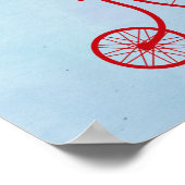 Greyhound op Red Penny Farthing Poster (Hoek)