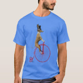 Greyhound op Red Penny Farthing T-shirt (Voorkant)