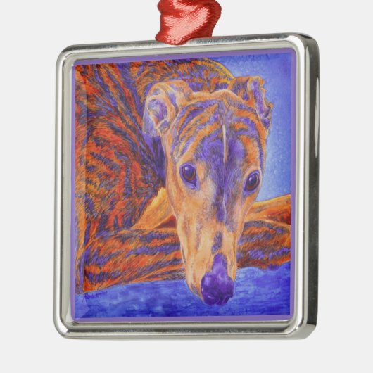 Greyhound Ornament - "Ace" (Links)