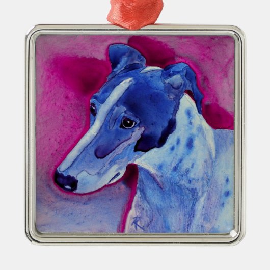 Greyhound Ornament - "Blue Boy" (Voorkant)