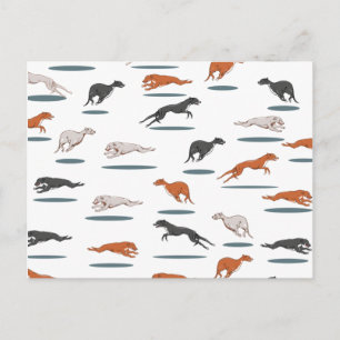Greyhound Pattern Briefkaart