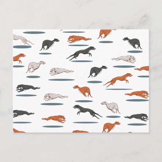 Greyhound Pattern Briefkaart (Voorkant)