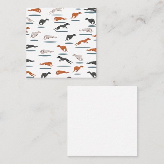 Greyhound Pattern Notitiekaartje (Voorkant / Achterkant)