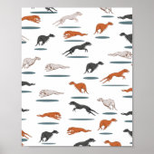 Greyhound Pattern Poster (Voorkant)