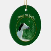 Greyhound Peace Sleutelhanger Keramisch Ornament (Rechts)