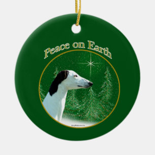 Greyhound Peace Sleutelhanger Keramisch Ornament