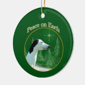 Greyhound Peace Sleutelhanger Keramisch Ornament (Links)