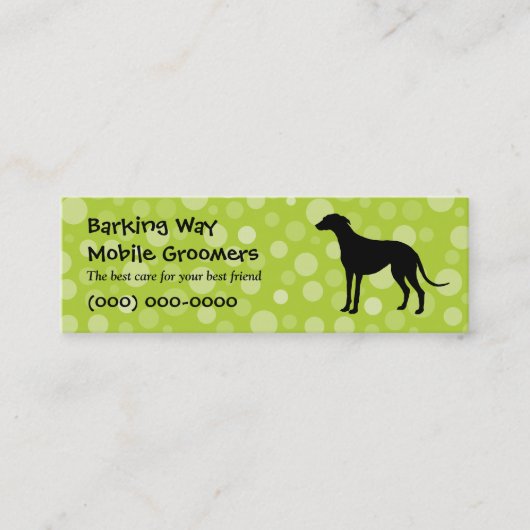 Greyhound Pet Care Limoen Mini Visitekaartje (Voorkant)