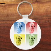Greyhound Pop Art Sleutelhanger (Voorkant)