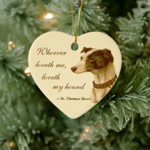 Greyhound Portrait / beroemde St. Thomas More Quot Keramisch Ornament