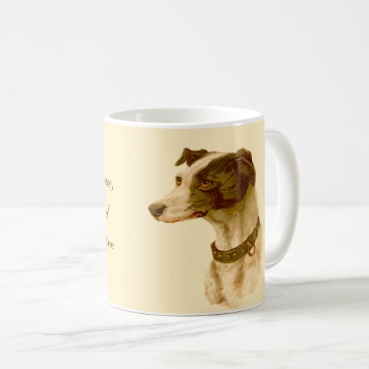 Greyhound Portrait / beroemde St. Thomas More Quot Koffiemok (Voorkant rechts)