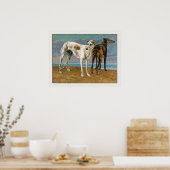 Greyhound Poster/Afdruk: Twee grijshonden Poster (Keuken)