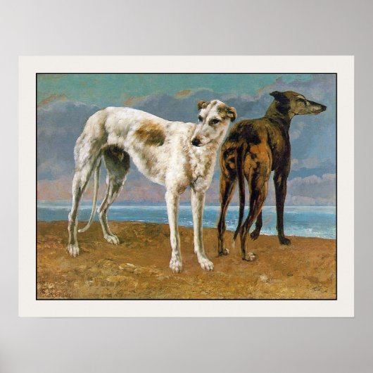 Greyhound Poster/Afdruk: Twee grijshonden Poster (Voorkant)