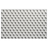 Greyhound Profile Dog Art Fabric Stof (Yard (91,4 cm))