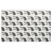 Greyhound Profile Dog Art Fabric Stof (Fat Quarter)