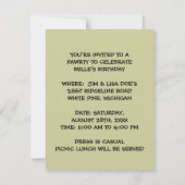 GREYHOUND PUP DOG PAWRTY ARTIJ INVITE INVITATION KAART (Achterkant)