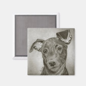 Greyhound Pup Magnet - "Waffle" (Voorkant / Achterkant)