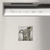 Greyhound Pup Magnet - "Waffle" (Insitu (Vaatwasser))