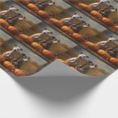 Greyhound Puppy Herfst Delight Pompoen Cadeaupapier (Hoek)