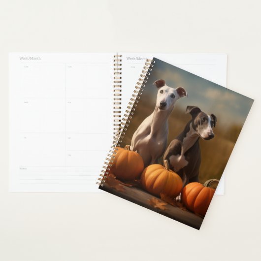 Greyhound Puppy Herfst Delight Pompoen Planner (Display)