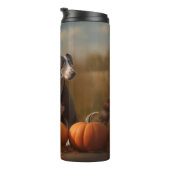 Greyhound Puppy Herfst Delight Pompoen Thermosbeker (Geroteerd rechts)