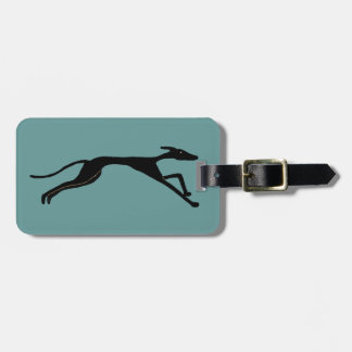 Greyhound Racing Art Bagagelabel