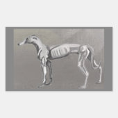 Greyhound Rechthoekige Sticker (Voorkant)
