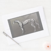 Greyhound Rechthoekige Sticker (Envelop)