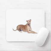 Greyhound (reebruin, liggend) muismat (Met muis)