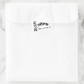 Greyhound ren alsof je het meent ronde sticker (Tas)