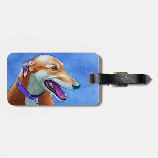 Greyhound Rescue Dog Bagagelabel (Achterkant horizontaal)