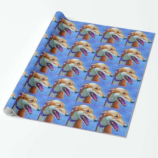 Greyhound Rescue Dog Cadeaupapier (Uitgerold)