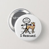 Greyhound Rescue Ronde Button 5,7 Cm (Voorkant /achterkant)