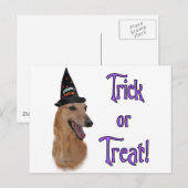 Greyhound (rood) Trick Briefkaart (Voorkant / Achterkant)