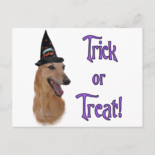 Greyhound (rood) Trick Briefkaart (Voorkant)