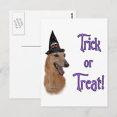 Greyhound (rood) Trick Briefkaart (Voorkant / Achterkant)