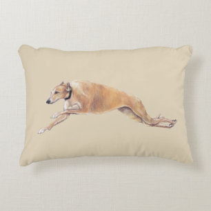 Greyhound Running Dog Art Accent Pillow Decoratief Kussen