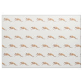 Greyhound Running Dog Art Fabric Stof (Fat Quarter)