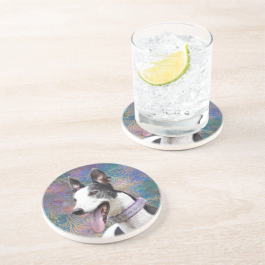 Greyhound Sandstone Onderzetter (Zijkant)