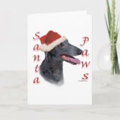 Greyhound Santa Paws Feestdagen Kaart (Voorkant)