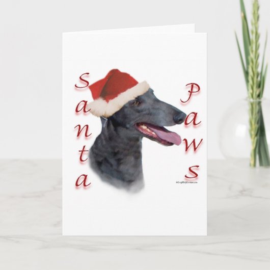 Greyhound Santa Paws Feestdagen Kaart (Voorkant)