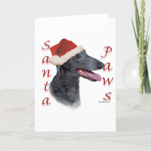 Greyhound Santa Paws Feestdagen Kaart