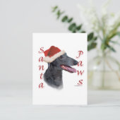 Greyhound Santa Paws Feestdagenkaart (Staand voorkant)