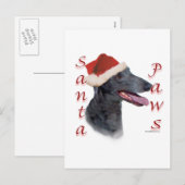 Greyhound Santa Paws Feestdagenkaart (Voorkant / Achterkant)