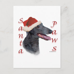 Greyhound Santa Paws Feestdagenkaart