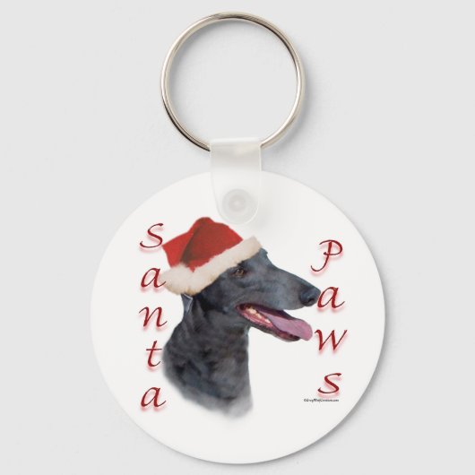 Greyhound Santa Paws Sleutelhanger (Voorkant)